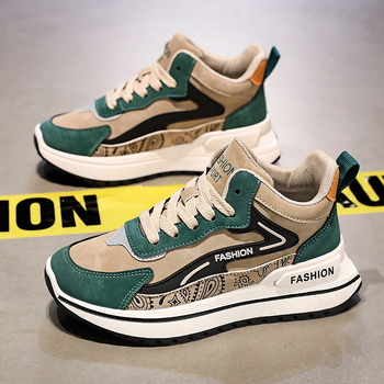 Jesenske nove muške modne svestrane ležerne cipele, muške tenisice s debelim potplatom, neklizajuće i otporne na habanje, niske cipele s vezicama