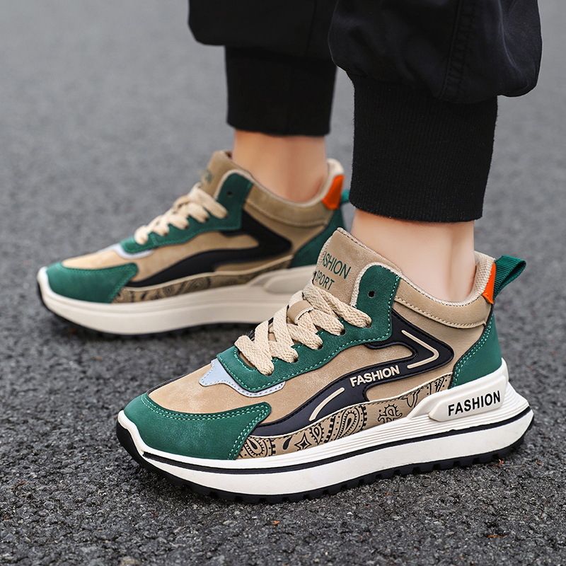 Jesenske nove muške modne svestrane ležerne cipele, muške tenisice s debelim potplatom, neklizajuće i otporne na habanje, niske cipele s vezicama