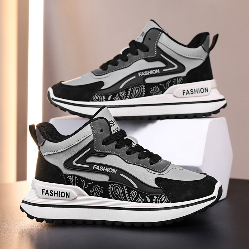 Jesenske nove muške modne svestrane ležerne cipele, muške tenisice s debelim potplatom, neklizajuće i otporne na habanje, niske cipele s vezicama