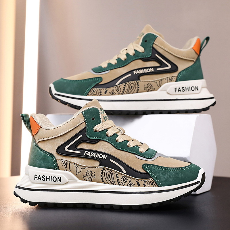 Jesenske nove muške modne svestrane ležerne cipele, muške tenisice s debelim potplatom, neklizajuće i otporne na habanje, niske cipele s vezicama