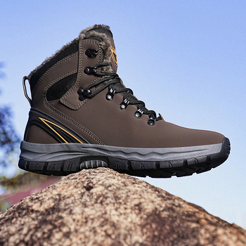 Aukštakulniai žygio batai, vandeniui atsparūs, neslystantys lauko žygio batai, vyriški pavasario ir rudens naujienos, atsparūs dilimui, su vilnos pamušalu, šilti laipiojimo batai, vyriški batai