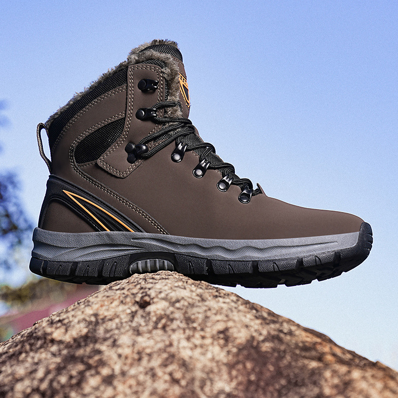 Aukštakulniai žygio batai, vandeniui atsparūs, neslystantys lauko žygio batai, vyriški pavasario ir rudens naujienos, atsparūs dilimui, su vilnos pamušalu, šilti laipiojimo batai, vyriški batai