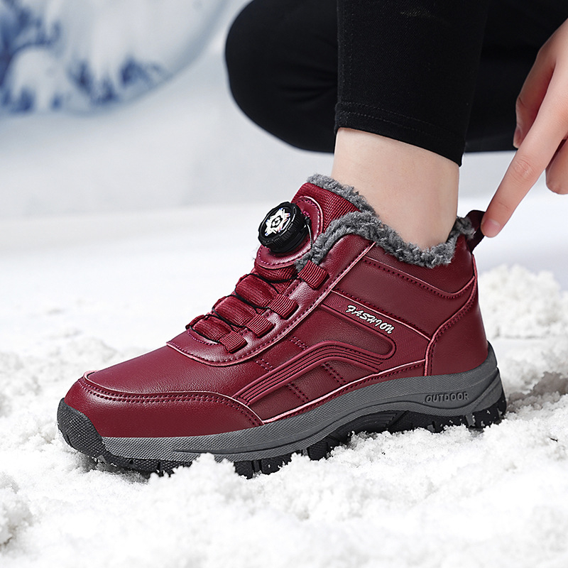 Zimné nové párové outdoorové športy cezhraničné plus size stredne veľké protišmykové staré topánky s bavlnenou výstelkou, teplé topánky s bavlnenou výstelkou veľkoobchod