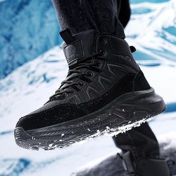 Φθινόπωρο και Χειμώνας Νέα ζεστή, χοντρή σόλα με επένδυση από φλις, αντιολισθητική, ανθεκτική στη φθορά, ορειβατικά παπούτσια εξωτερικού χώρου, ψηλοτάκουνα ανδρικά, casual sneaker για όλες τις χρήσεις