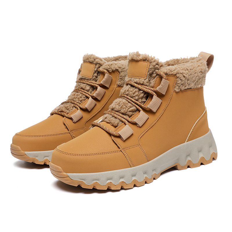 Male veličine 36 37 plus veličine 45 46 visokokvalitetne niske zimske čizme s flis podstavom, muške, debelog dna, neklizajuće, otporne na habanje, zimske s vezicama