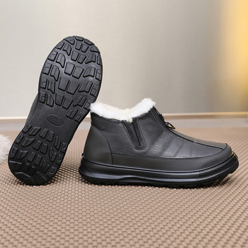 Vyriški sniego batai, nauji, su vilnos pamušalu, sustorinti, vidutinio ir pagyvenusio amžiaus medvilniniai batai, vieno pedalo, vandeniui atsparūs, neslystantys, šilti batai