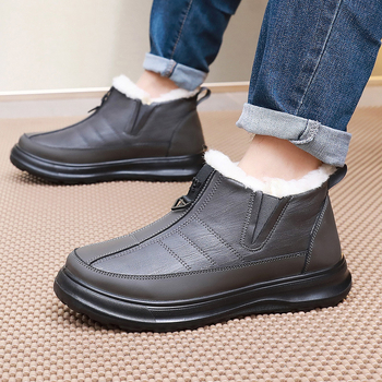 Vyriški sniego batai, nauji, su vilnos pamušalu, sustorinti, vidutinio ir pagyvenusio amžiaus medvilniniai batai, vieno pedalo, vandeniui atsparūs, neslystantys, šilti batai