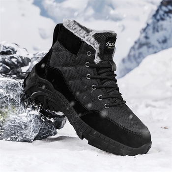 Μπότες Χιονιού Cross-border Explosions Ανδρικές Χειμερινές Μπότες με Φλις Επένδυση 2024, Ζεστές Βαμβακερές Μπότες, Αντιολισθητικά Παπούτσια Ορειβασίας, Μεγάλο Μέγεθος 4748