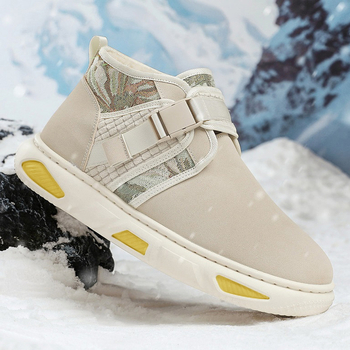 Χειμερινά ανδρικά casual παπούτσια με επένδυση fleece και βαμβακερή επένδυση, μοντέρνα, αθλητικά ανδρικά παπούτσια με χοντρή σόλα που αυξάνουν το ύψος και είναι ανθεκτικά στο κρύο.