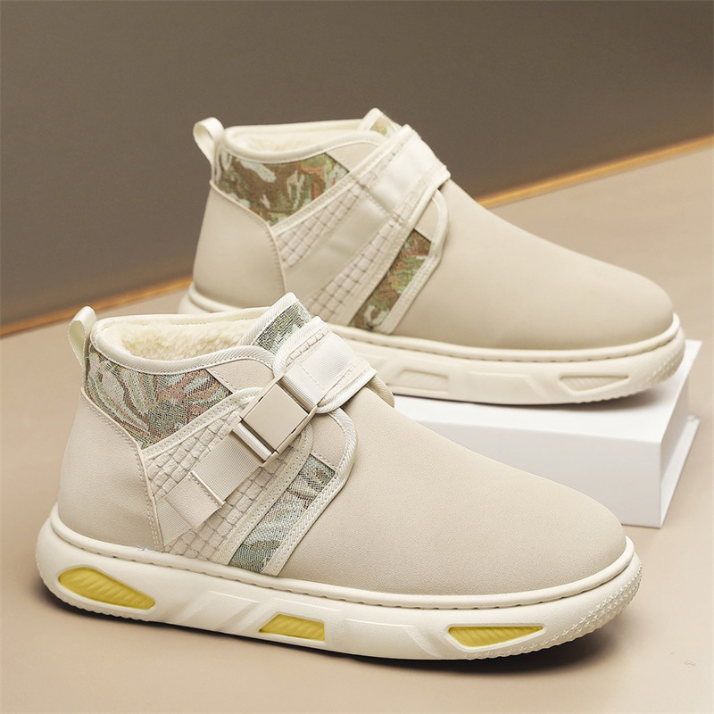 Zimné pánske ležérne univerzálne topánky s flísovou podšívkou a bavlnenou výstelkou, módne hrubopodrážkové športové pánske topánky odolné voči chladu