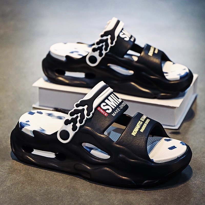 Prekogranične sandale za muškarce, ljetna odjeća, neklizajući osjećaj izmeta, debelo dno, povećana vožnja, papuče za plažu s dvostrukom namjenom, generacija kose
