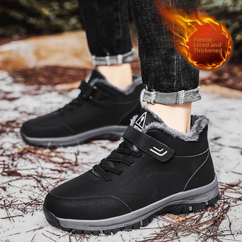 Prekogranične čizme za snijeg, muške i ženske zimske muške cipele s flis podstavom od zadebljanog pamuka, tople muške čizme, visoke cipele srednjeg donjeg dijela, na zalihi veleprodaja
