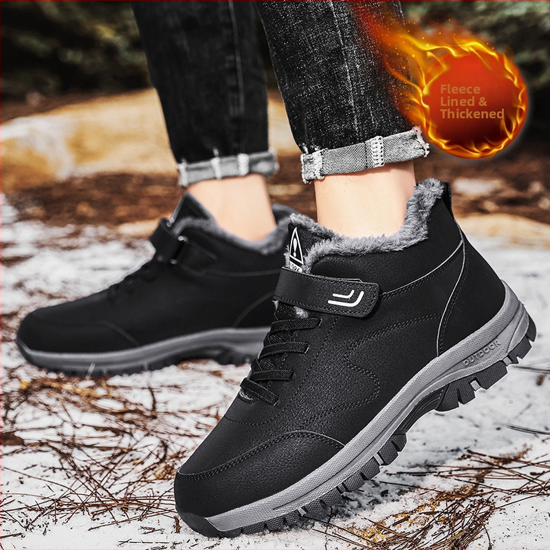Prekogranične čizme za snijeg, muške i ženske zimske muške cipele s flis podstavom od zadebljanog pamuka, tople muške čizme, visoke cipele srednjeg donjeg dijela, na zalihi veleprodaja