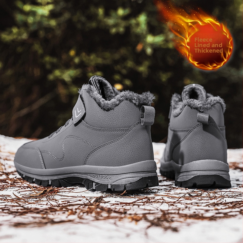Zimné pánske a dámske zimné topánky Cross-border s flísovou podšívkou, zahustené bavlnené topánky, teplé pánske čižmy, stredne vysoké topánky, skladom veľkoobchod