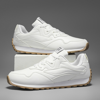 Pánske topánky Forrest Gump, jarné, priedušné, biele, voľnočasové, cestovné, tenisky, pre dospievajúcich, študentov, vaflové, bežecké topánky pre mužov