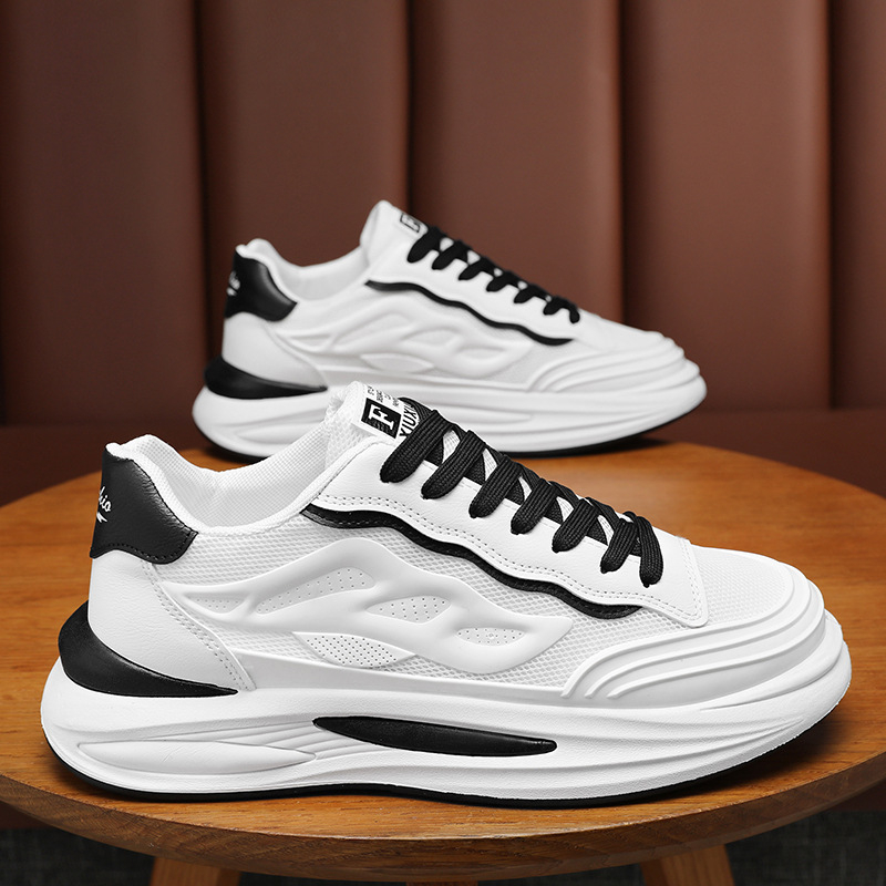 Vasaros vyriški batai, nauji, kvėpuojantys, balti, tinklelio avalynės, vyriški, korėjietiško stiliaus, madingi, universalūs sportbačiai, laisvalaikio ir madingi batai Torre mieste.