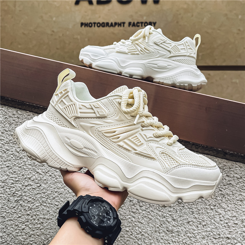 Pantofi sport pentru bărbați, toamna și iarna, cu plasă respirabilă, casual, pentru tineri, cu talpă groasă și absorbție de șocuri, măriți, pentru studenți și tați, la modă