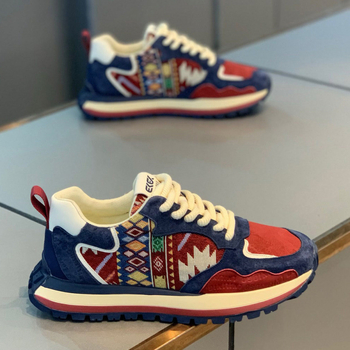 Νέα ανοιξιάτικα ανδρικά παπούτσια, μοντέρνα, τυπωμένα, κεντημένα αθλητικά, casual παπούτσια, άνετα, ψηλά παπούτσια με χοντρή σόλα, ανδρικά παπούτσια Torre