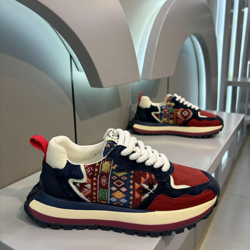 Jarné nové pánske topánky Trendy módne potlačené vyšívané športové ležérne topánky Pohodlné hrubé podrážky Vysoké topánky Pánske topánky Torre