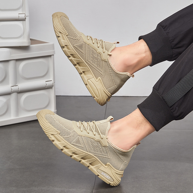 Nove muške cipele za proljeće i ljeto 2025., prozračne mrežaste, lagane, mekane, za trčanje, ležerne, plus size, generacija TEMU