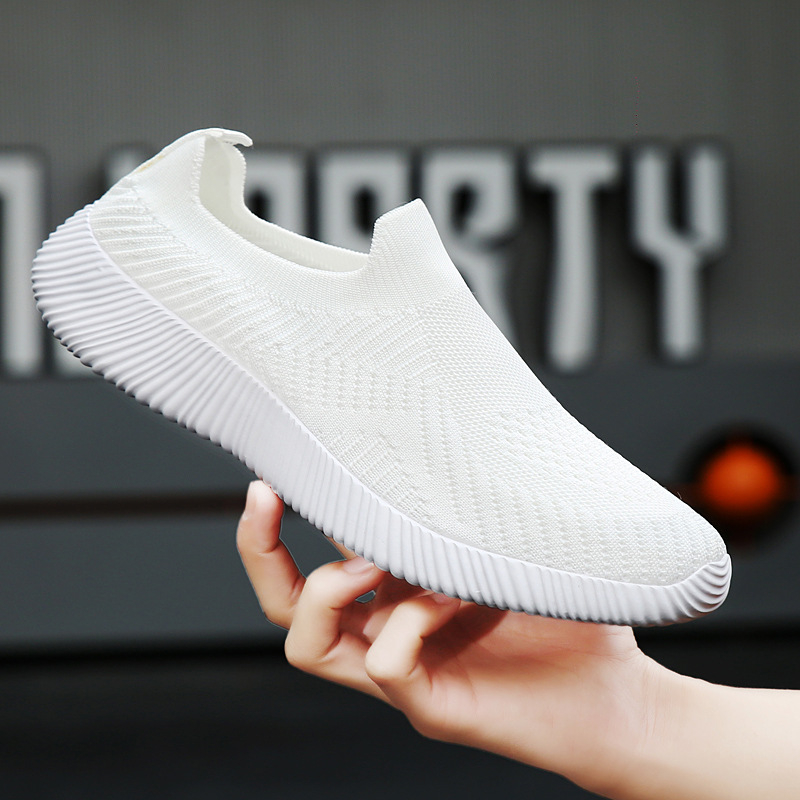 Protišmyková športová obuv odolná proti opotrebovaniu, jarná a jesenná priedušná pohodlná dámska obuv, ľahké nazúvacie topánky zo sieťoviny