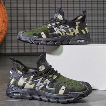 Cipele za muškarce, prekogranične 2025., nove leteće mrežaste cipele s mekim potplatom, neklizajuće tenisice, modne i moderne muške tenisice za trčanje