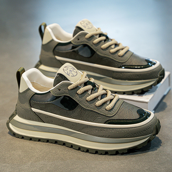 Νέα ανδρικά παπούτσια φθινοπώρου 2024, casual, ευέλικτα αθλητικά παπούτσια με χοντρή σόλα, μοντέρνα ανδρικά παπούτσια, ανθεκτικά στην ολίσθηση, ανθεκτικά στη φθορά, μοντέρνα παπούτσια για μπαμπά