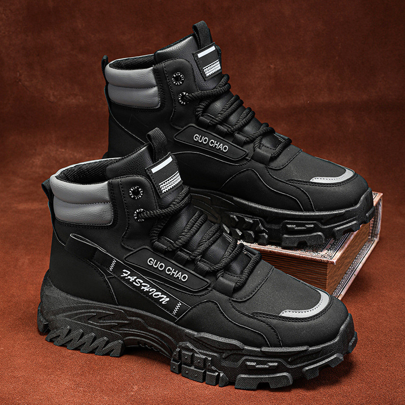 Aukštakulniai Martino aulinukai vyriški batai rudeniniai nauji darbo batai vyriški madingi universalūs storapadiai neslystantys laisvalaikio trumpi batai