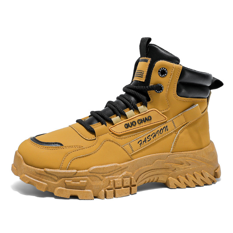 Aukštakulniai Martino aulinukai vyriški batai rudeniniai nauji darbo batai vyriški madingi universalūs storapadiai neslystantys laisvalaikio trumpi batai