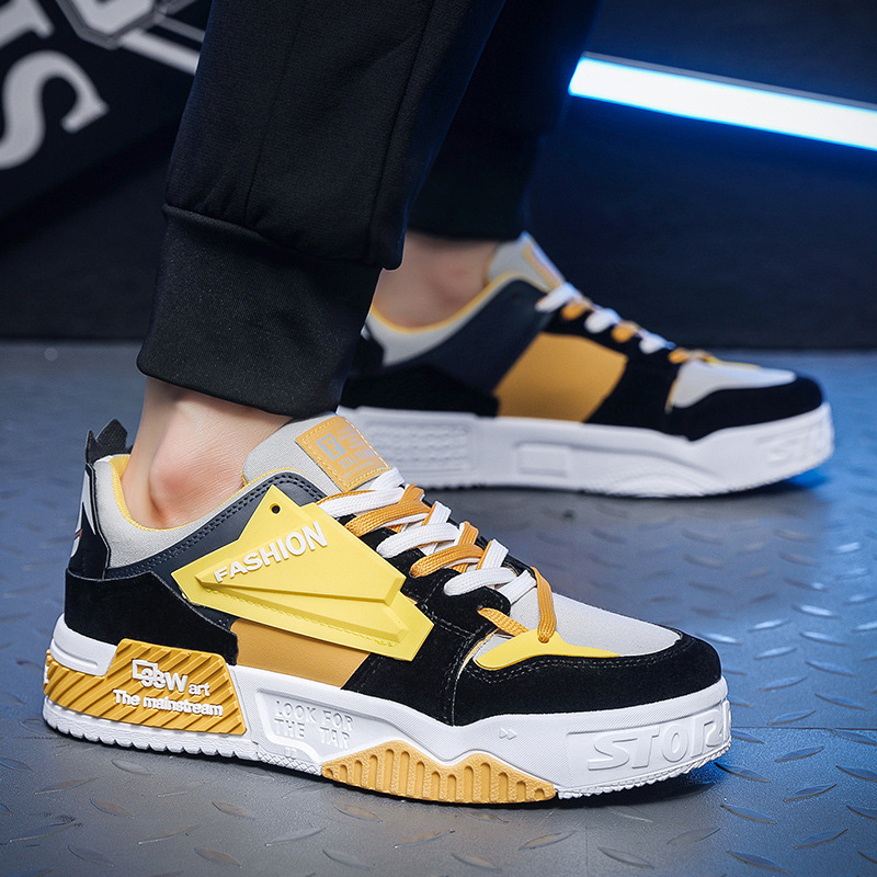 Vīriešu 2024. gada jauni korejiešu stila moderni sporta ikdienas pusaudžu apavi ar zemu augšdaļu, augstceltņu vasaras neslīdoši moderni apavi