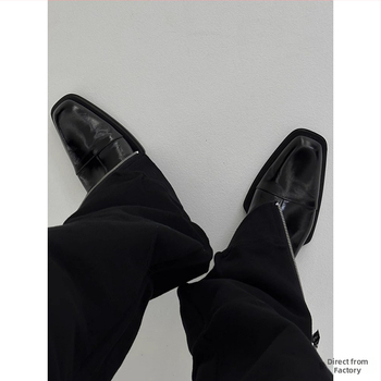 Ψηλές Μπότες Chelsea με Μυτερές Μύτες, Μέτριο Εσωτερικό Ύψος, Ανδρικές Μπότες Martin με Αύξηση στο Μέσο Εσωτερικό Ύψος, Ανδρικές Casual Βρετανικές Κοντές Μπότες, Ανδρικές Μπότες με Φερμουάρ, Μπροκάρ