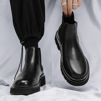 Vyriški „Chelsea“ batai, trumpi motociklininko batai, storapadžiai „Chammen“ batai rudeniui ir žiemai, „High Sense Martin“ batai, plaukų karta