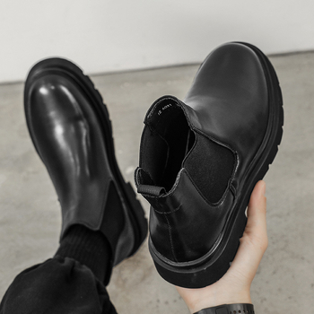 Vyriški „Chelsea“ batai, trumpi motociklininko batai, storapadžiai „Chammen“ batai rudeniui ir žiemai, „High Sense Martin“ batai, plaukų karta