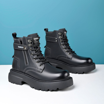 Ανδρικά παπούτσια για μεγάλα μεγέθη 2024, ανδρικά μποτάκια Martin με χοντρή σόλα, ψηλοτάκουνα, μοντέρνα παπούτσια Tooling, ανθεκτικά δερμάτινα παπούτσια