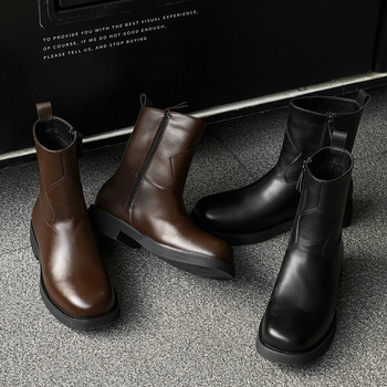 Μπότες Chelsea 2025 Ανδρικές Μπότες Βρετανικού Στυλ Μοντέρνες Κοντές Μπότες με Χοντρό Εσωτερικό Σόλα, Νεανικές Ανδρικές Μπότες Ψηλές στο Μπλε 10311-J