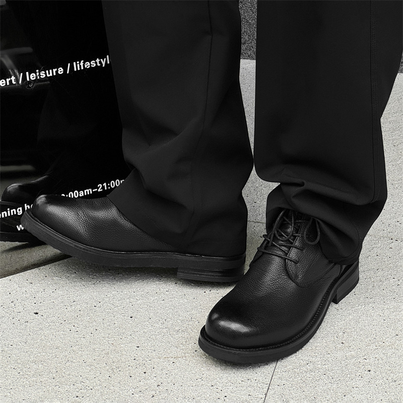 Jesenné pánske ležérne vysoké topánky Martin s hrubou podrážkou v britskom štýle 2024, krátke čižmy Tooling Locomotive Tide 24911-J