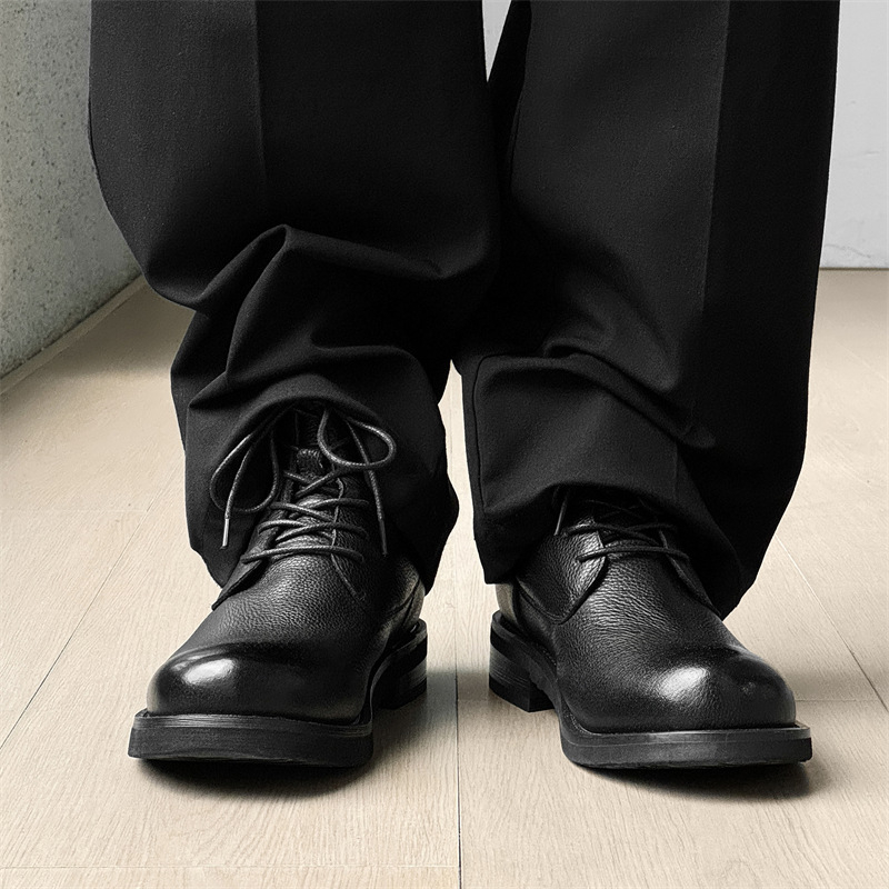 Jesenné pánske ležérne vysoké topánky Martin s hrubou podrážkou v britskom štýle 2024, krátke čižmy Tooling Locomotive Tide 24911-J