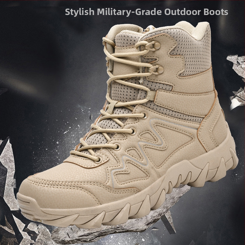 Jesenné a zimné vojenské topánky Pánske vysoké púštne topánky Outdoorové topánky do zahraničia Taktické topánky Pánske bojové topánky Amazon Pánske