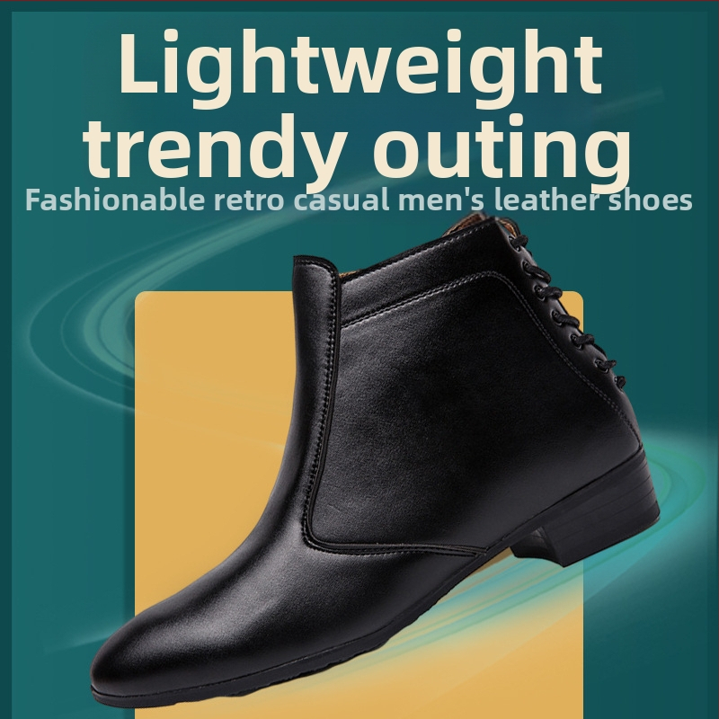 Jarné a letné nové módne retro ležérne pánske kožené topánky v britskom štýle, trendy topánky, Amazon veľké pánske topánky