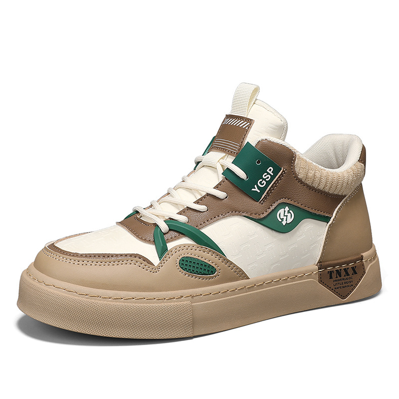 Visoke cipele za skateboarding za muškarce, jesenske, nove cipele za skateboarding s debelim potplatom, povećane tenisice, muške studentske kontrastne ležerne cipele