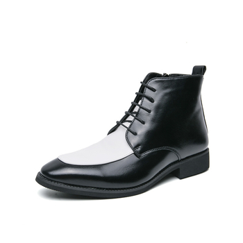 Φθινόπωρο και χειμώνας 2024, φωτεινές, μοντέρνες ψηλές μπότες, διασυνοριακές, μεγάλες σε μέγεθος, ψηλές, ασορτί χρωματικές, δερμάτινες μπότες με φερμουάρ και κορδόνια. Επίσημες, επαγγελματικές, δερμάτινες μπότες.