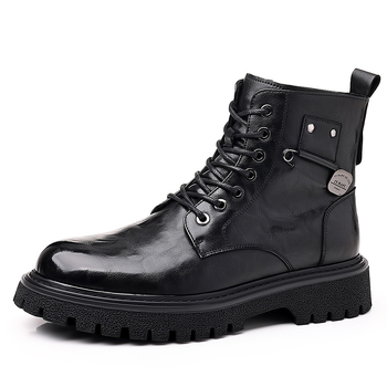 Pomeranian Niche Original Color Retro Martin Boots Ανδρικά Αναπνέοντα Ψηλά Μοτοσικλέτας Χοντρό Πάτο Αντιολισθητικά Ανθεκτικά στη φθορά Μοντέρνα