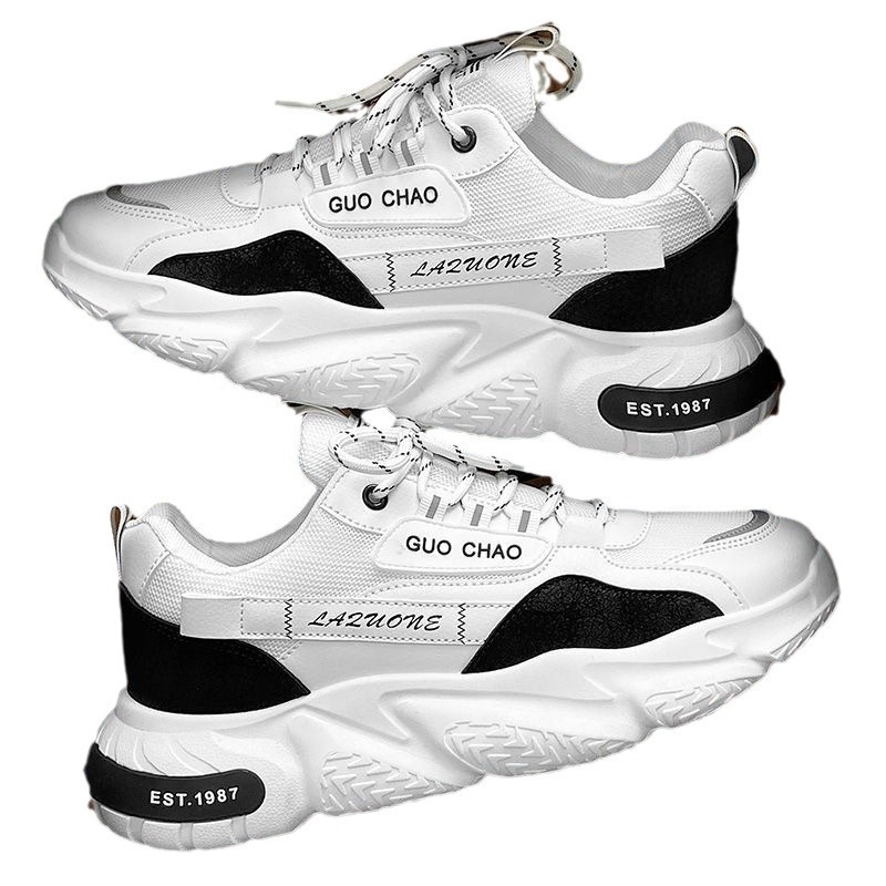 Muške cipele 2025. Nove ljetne mrežaste prozračne muške sportske i ležerne cipele s debelim potplatima, povećanim trbušnjacima