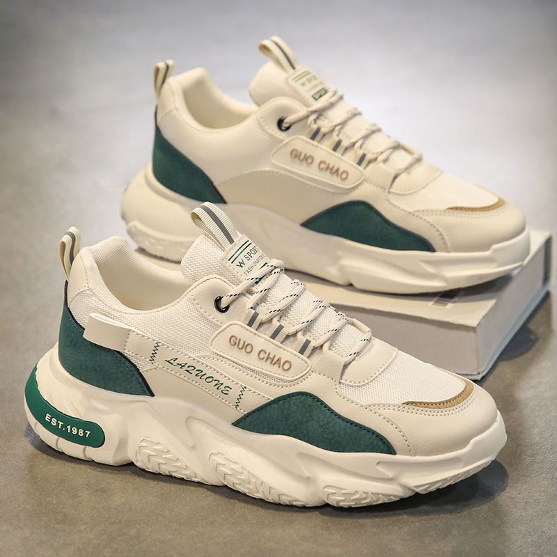 Muške cipele 2025. Nove ljetne mrežaste prozračne muške sportske i ležerne cipele s debelim potplatima, povećanim trbušnjacima