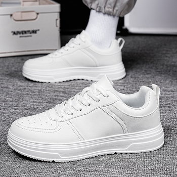 Muške cipele za prekograničnu upotrebu 2024. Nove nacionalne modne bijele cipele s debelim potplatom, niske tenisice, ležerne sportske cipele, studentske tenisice za trčanje