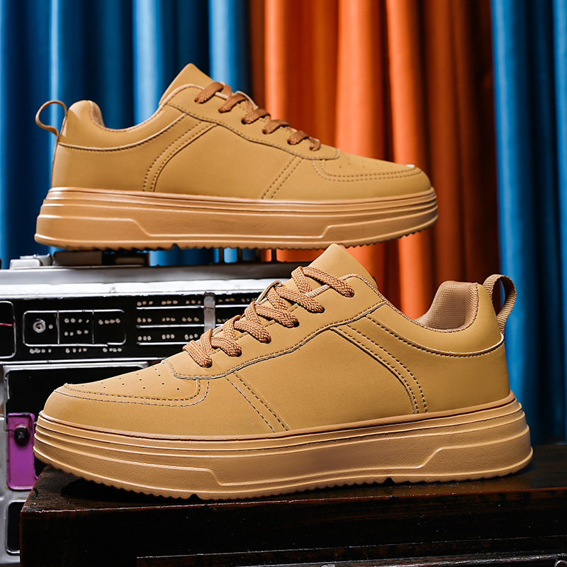 Muške cipele za prekograničnu upotrebu 2024. Nove nacionalne modne bijele cipele s debelim potplatom, niske tenisice, ležerne sportske cipele, studentske tenisice za trčanje