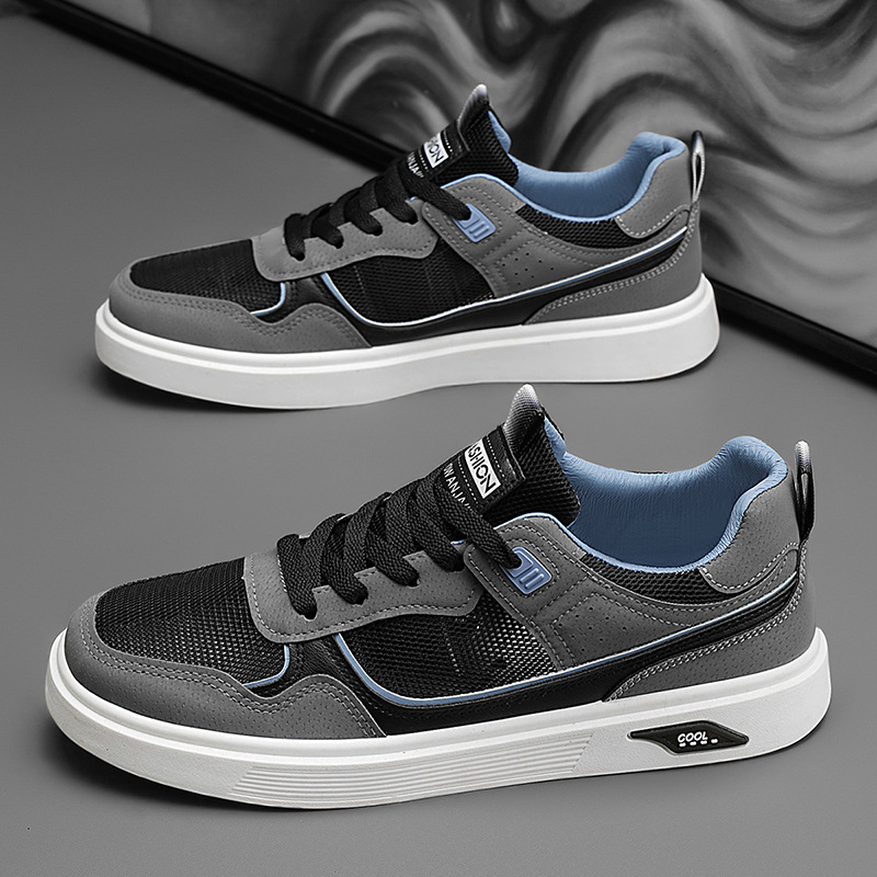 Ljetne prozračne muške cipele, nove univerzalne niske muške ležerne sportske šuplje mrežaste moderne male cipele za bijelu ploču