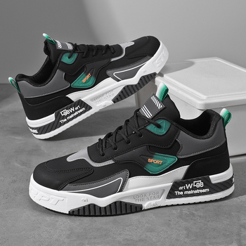 2025. gada pavasara un vasaras pārrobežu jauni ādas ikdienas sporta apavi pusaudžiem ar biezu zoli, vīriešu ikdienas apavi Xiyin