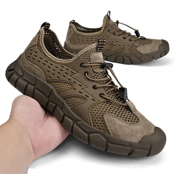 Vanjskotrgovinska izvozna prodaja Italija Kožne mrežaste cipele Muške nove ljetne prozračne cipele za planinarenje na otvorenom