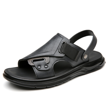 2025 Nove muške sandale od prave kože, muške ljetne muške cipele za plažu, sandale s mekim potplatom, višenamjenske sandale, moderne